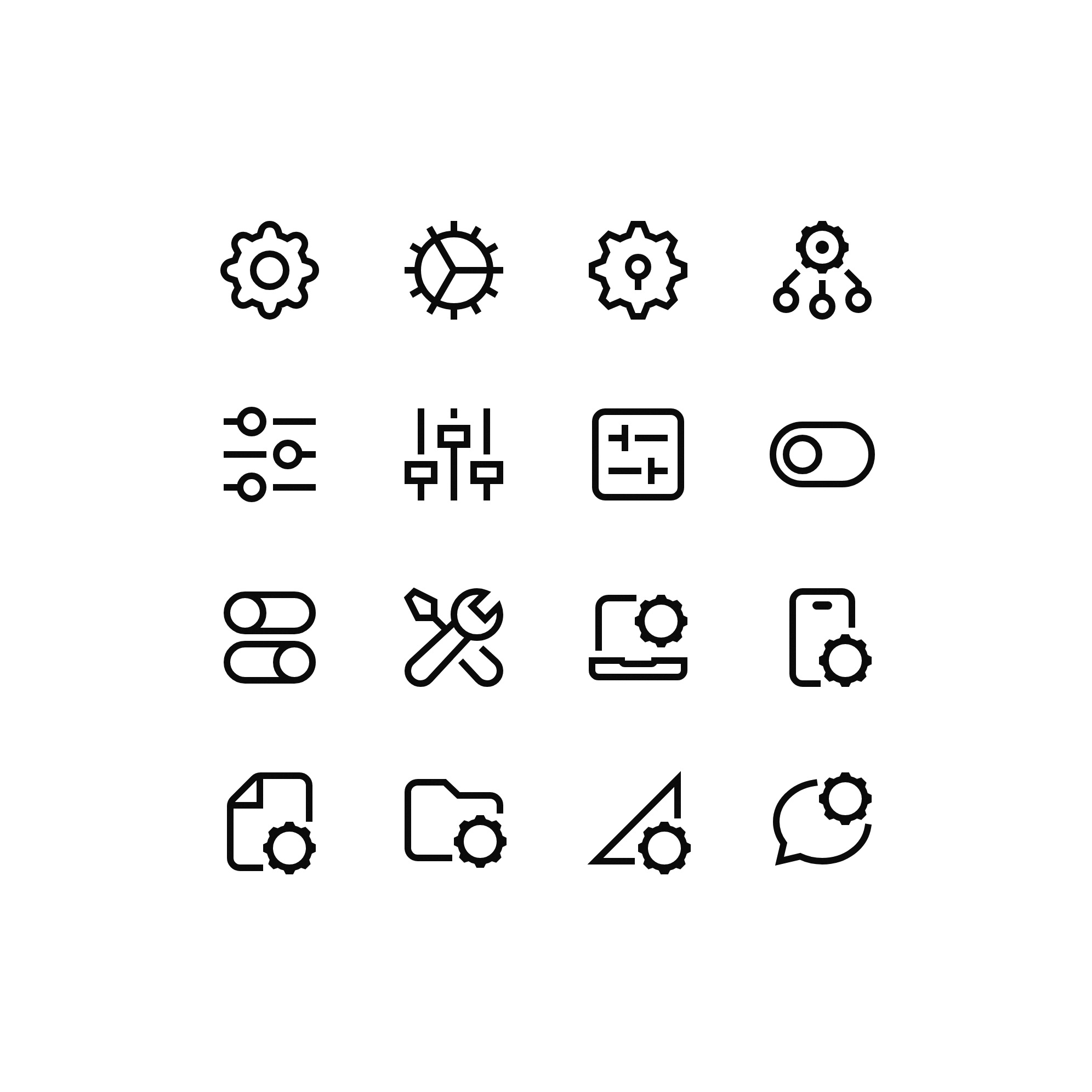 Nucleo Core outline settings icons at 32px