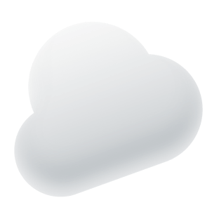 a floating cloud decorative icon