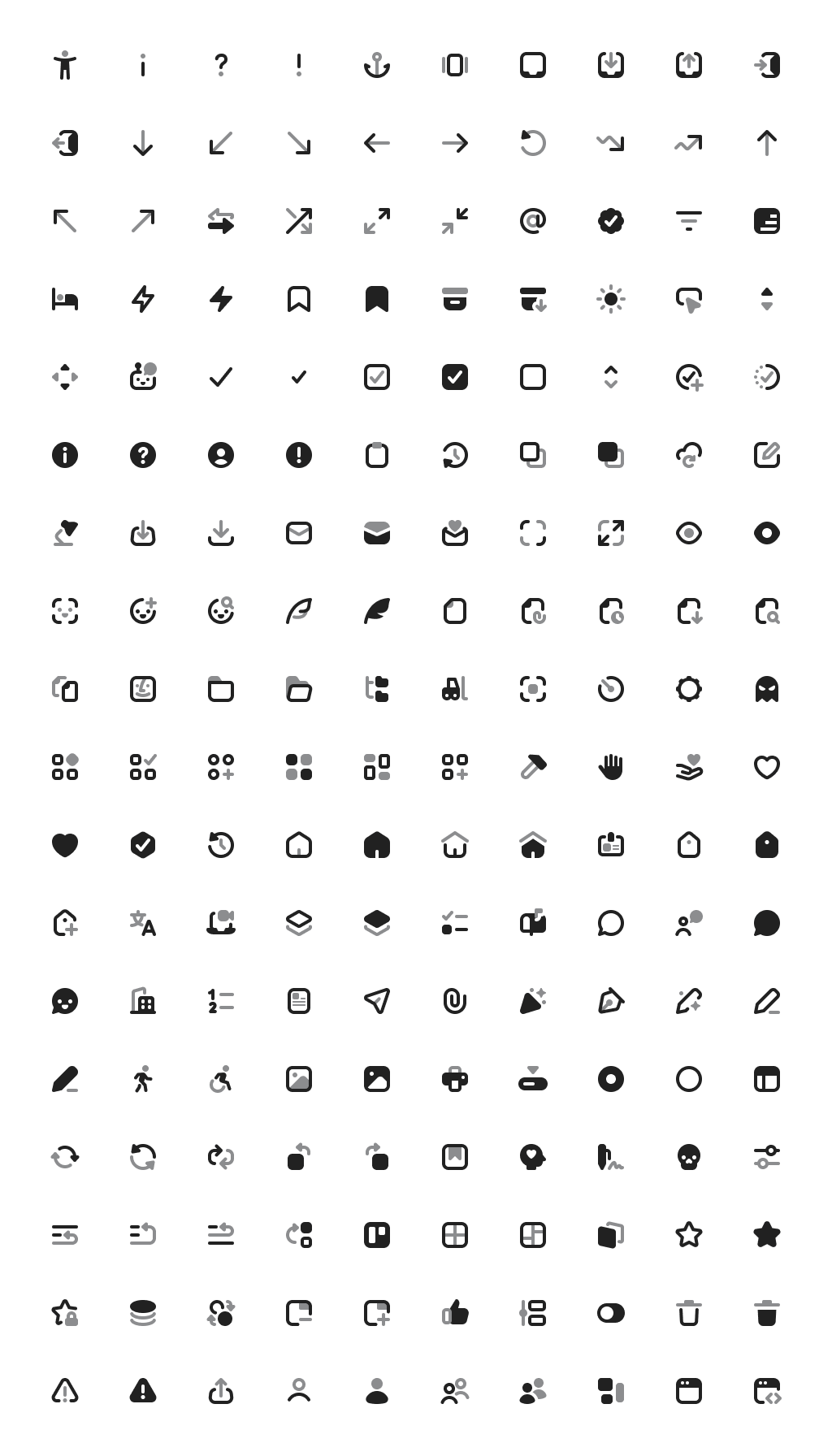 Preview of the Micro Bold Essential icons