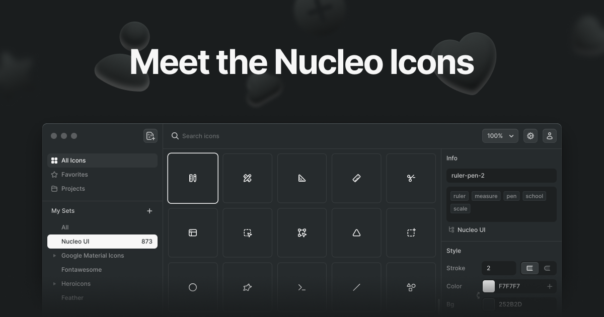 Your next-level icon library | Nucleo