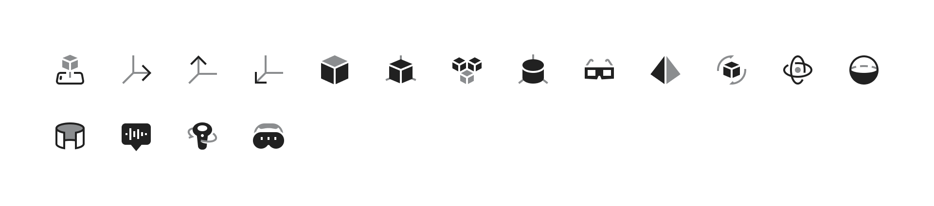 Augmented and Virtual Reality Icons