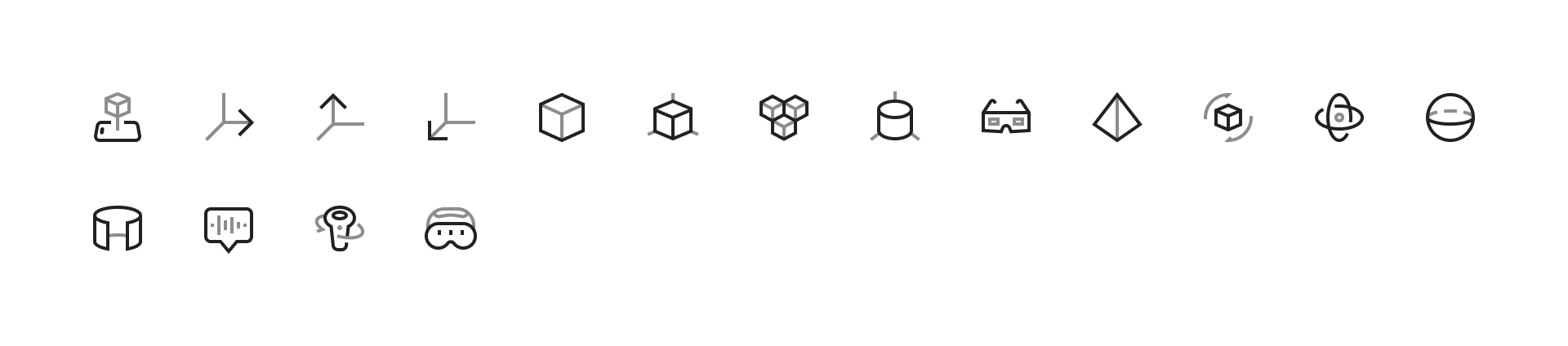 Augmented and Virtual Reality Icons