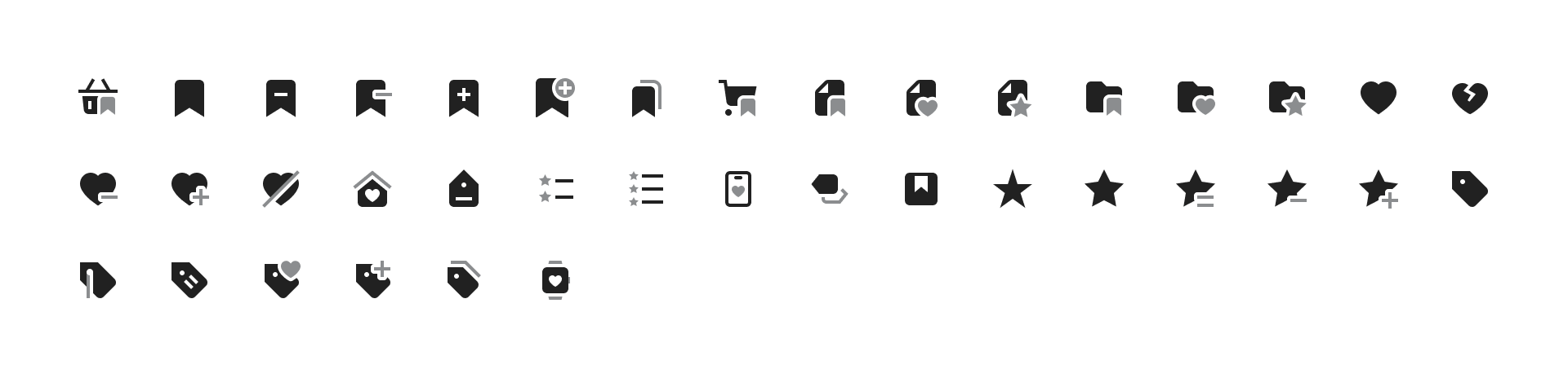 Bookmarks and Favorites Icons