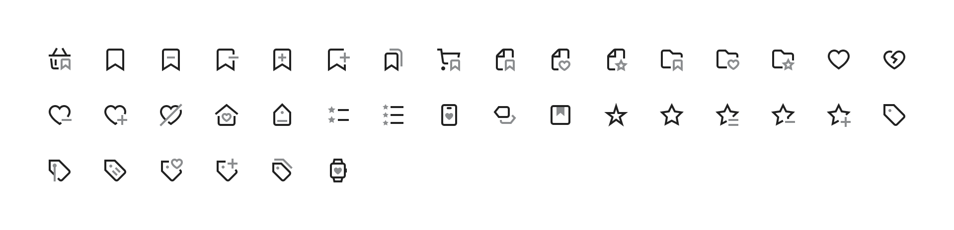 Bookmarks and Favorites Icons