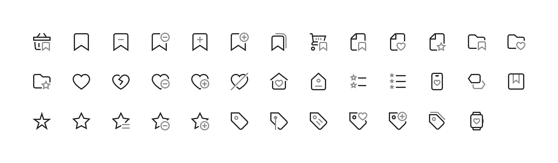 Bookmarks and Favorites Icons