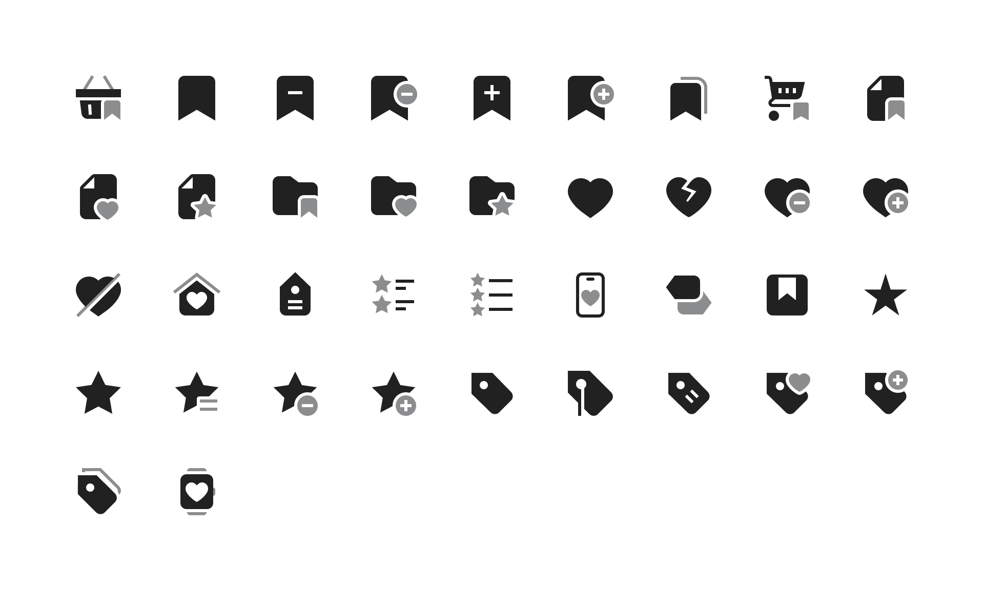 Bookmarks and Favorites Icons