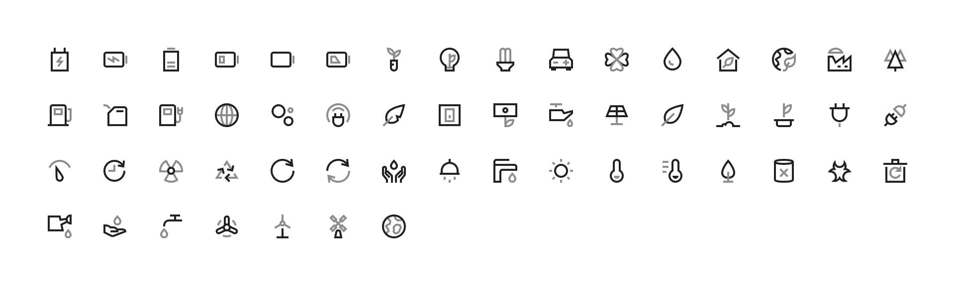 Energy and Environment Icons