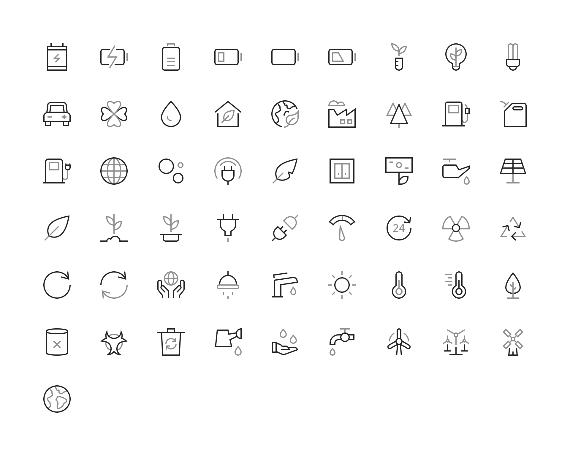 Energy and Environment Icons