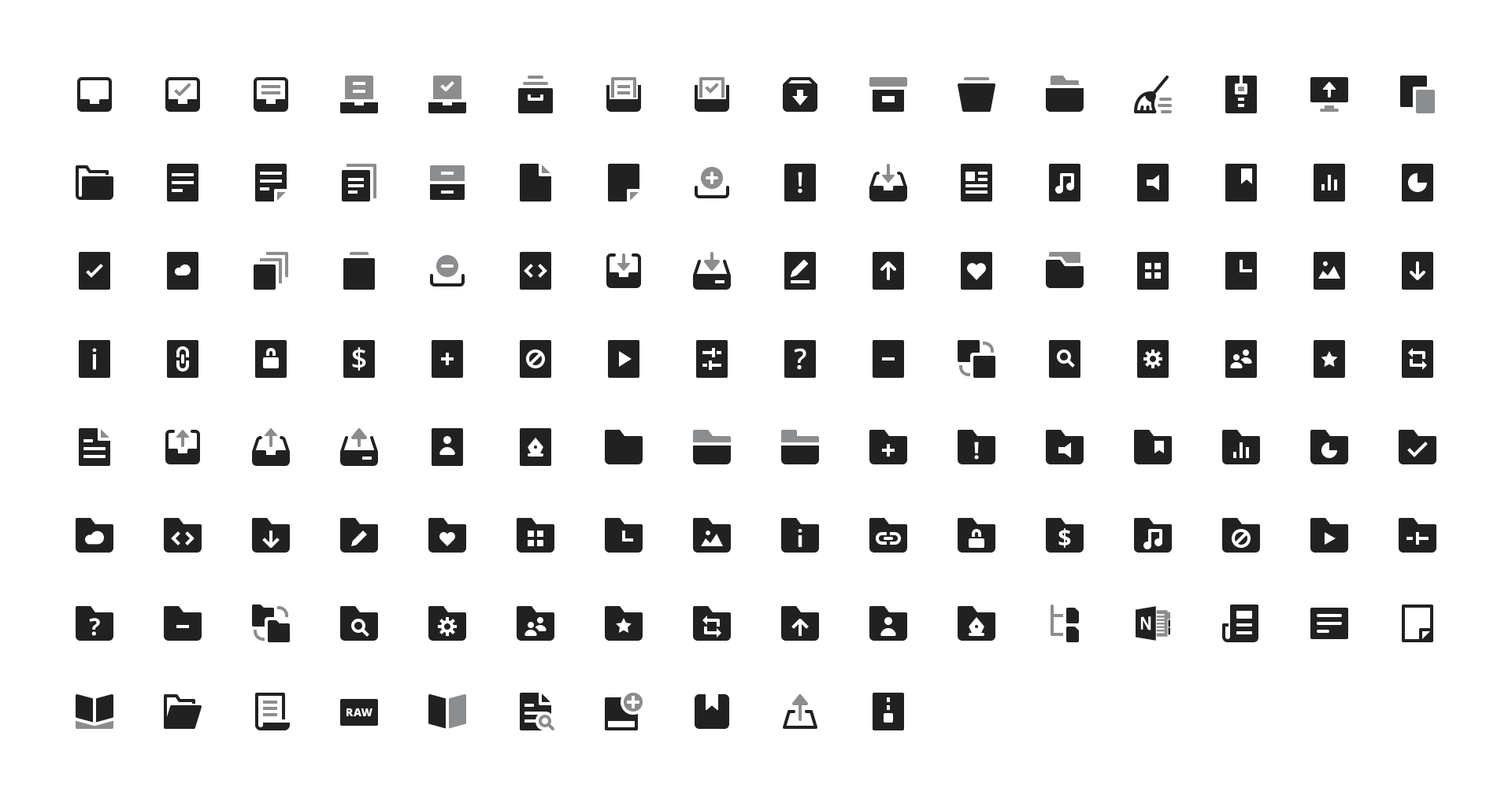 Files and Folders Icons