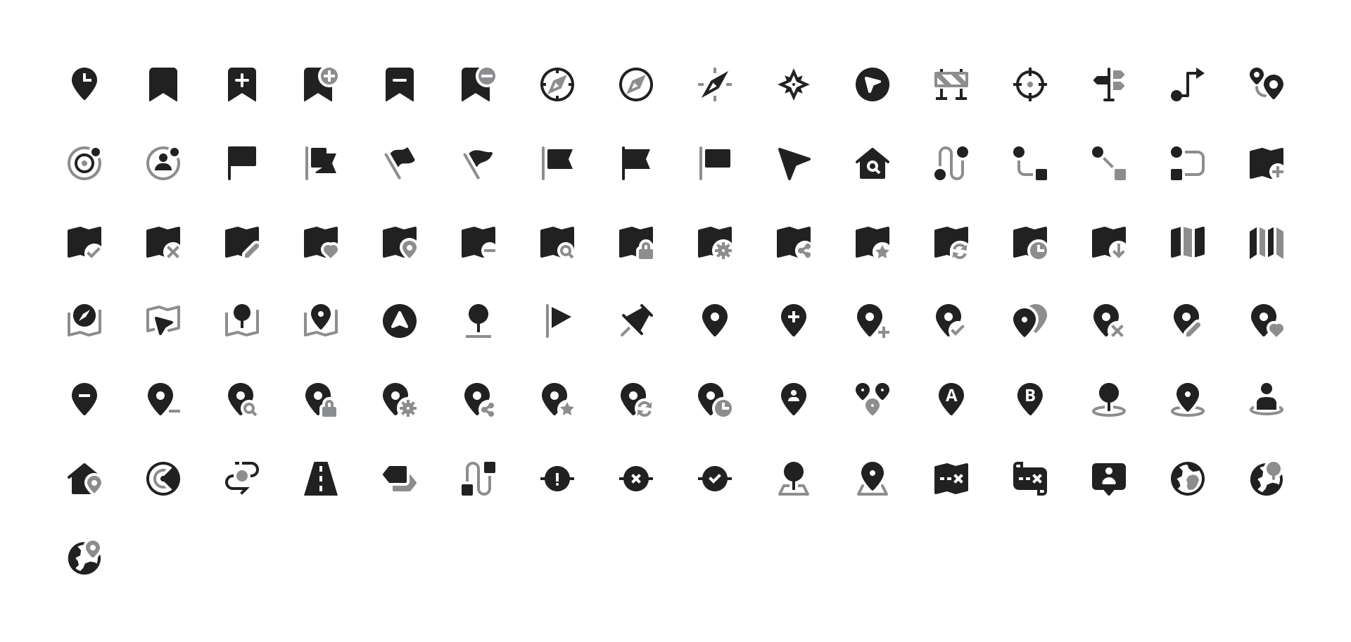 Maps and Location Icons