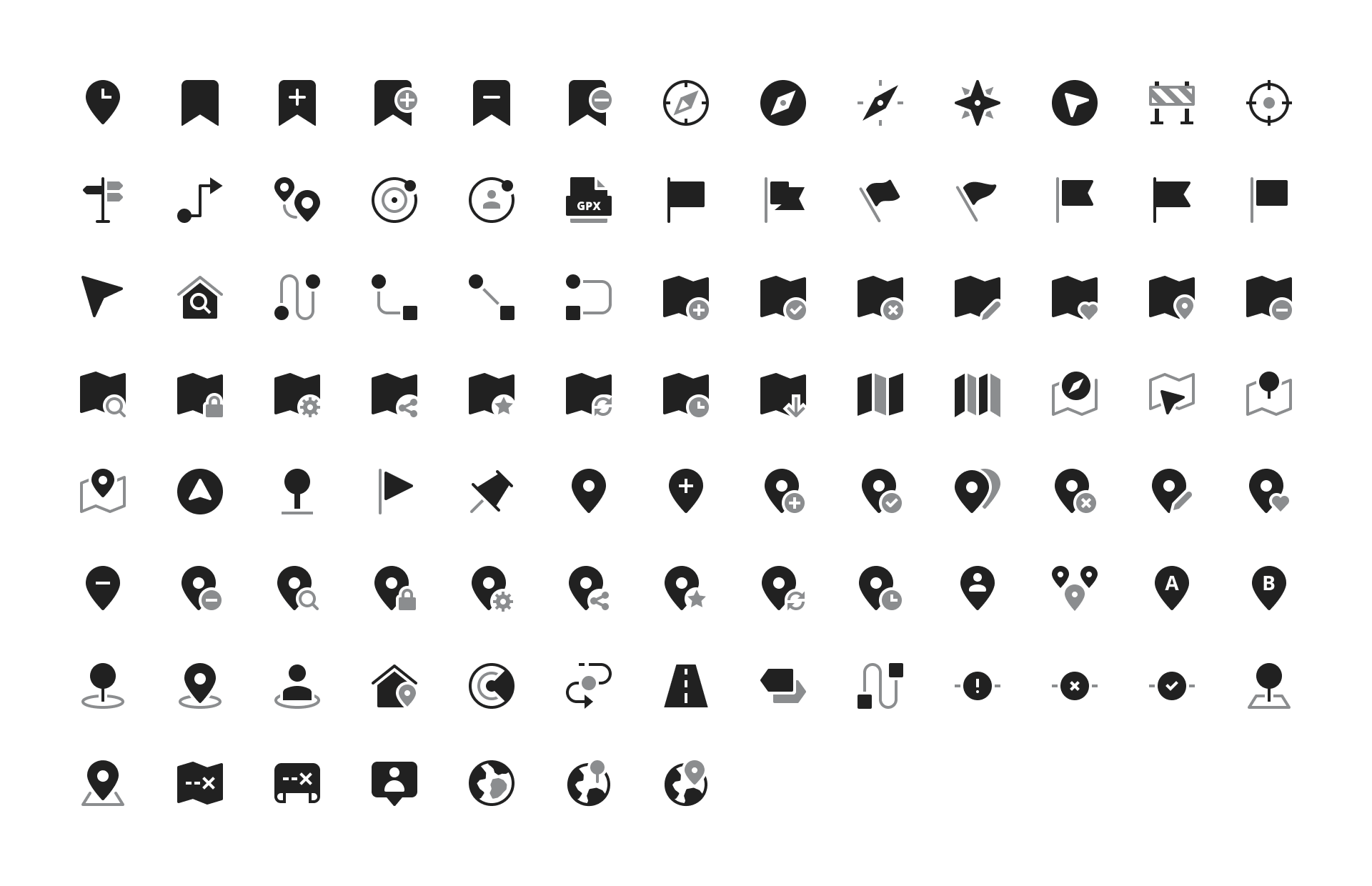 Maps and Location Icons