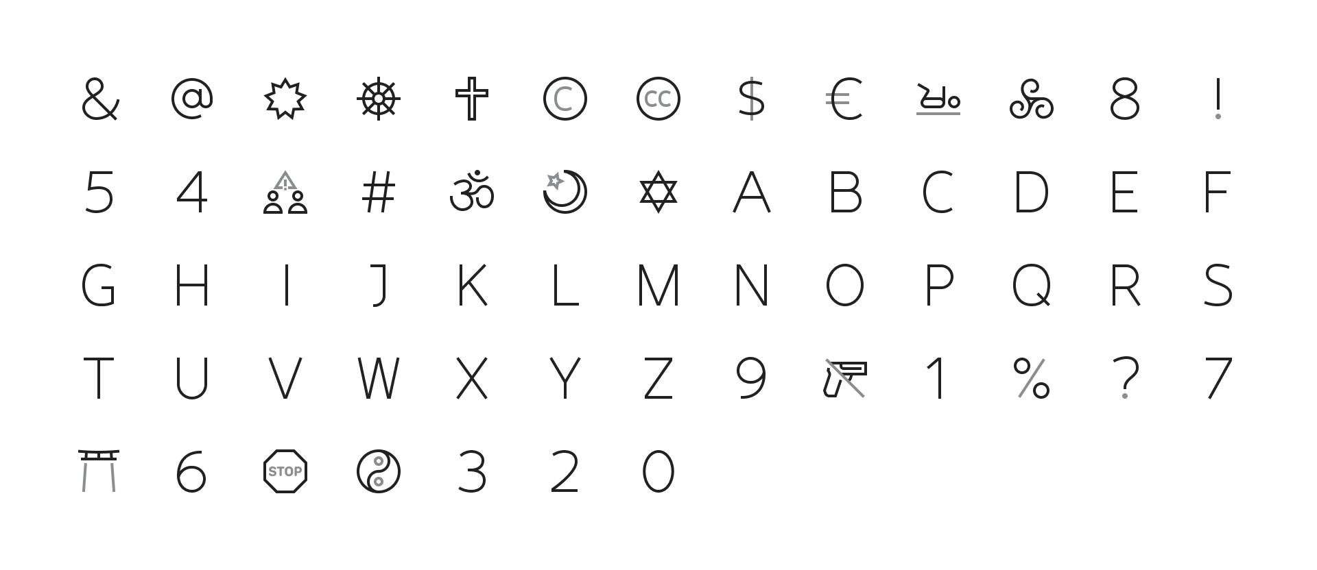 Signs and Symbols Icons