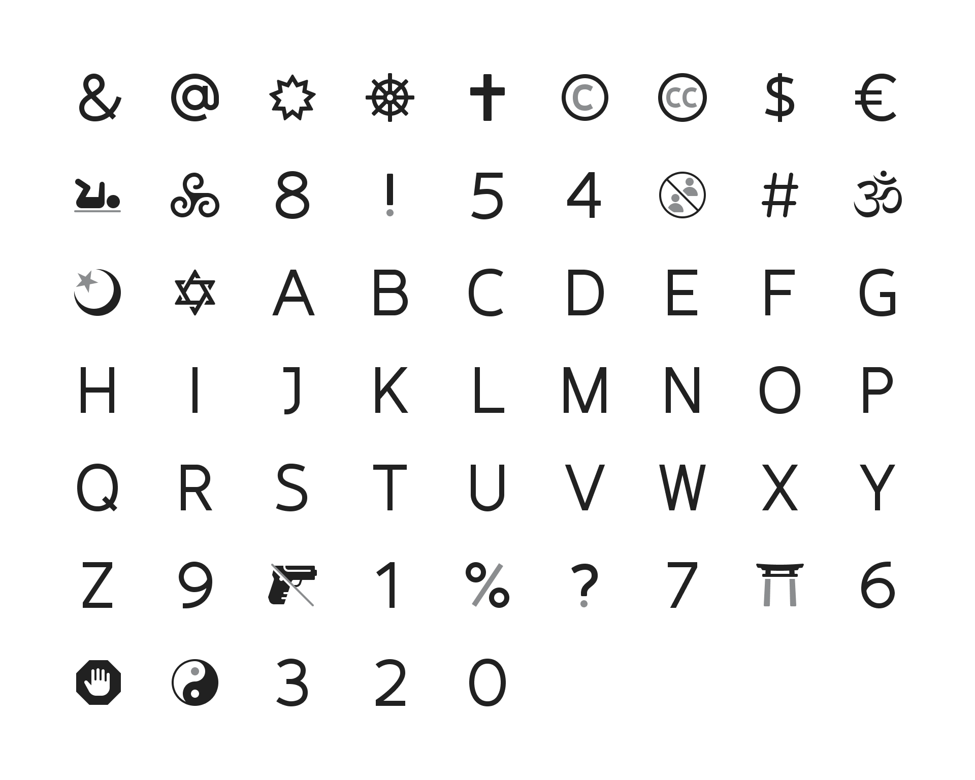 Signs and Symbols Icons