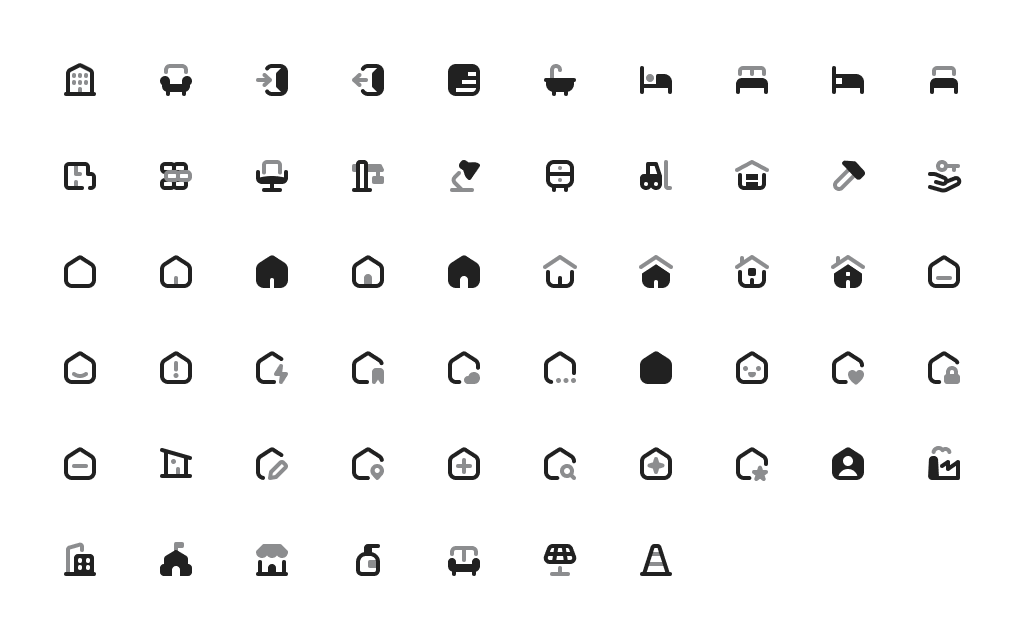Home/Buildings icons