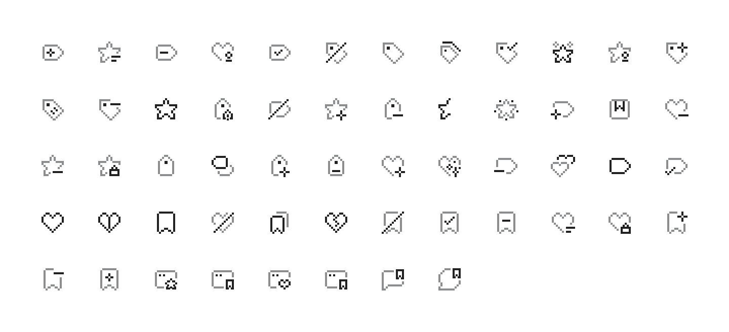 Bookmarks/Favorites icons