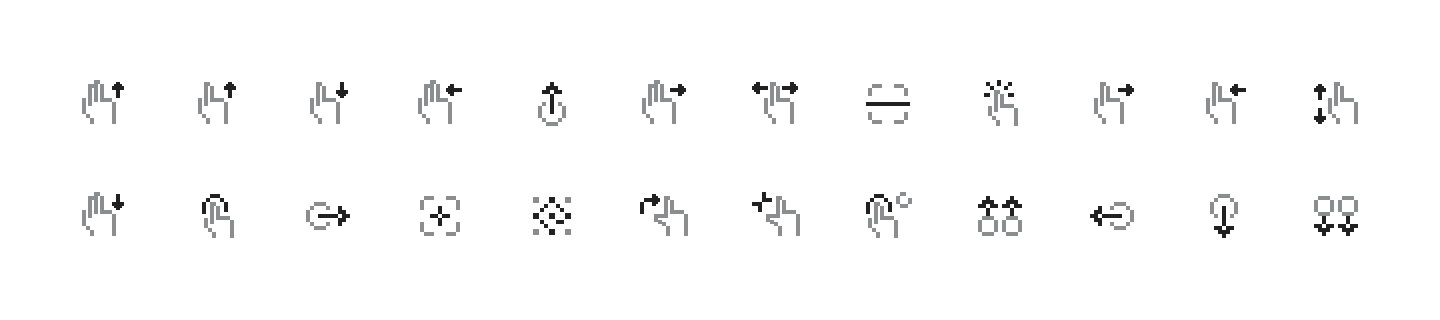Touch Gestures Icons