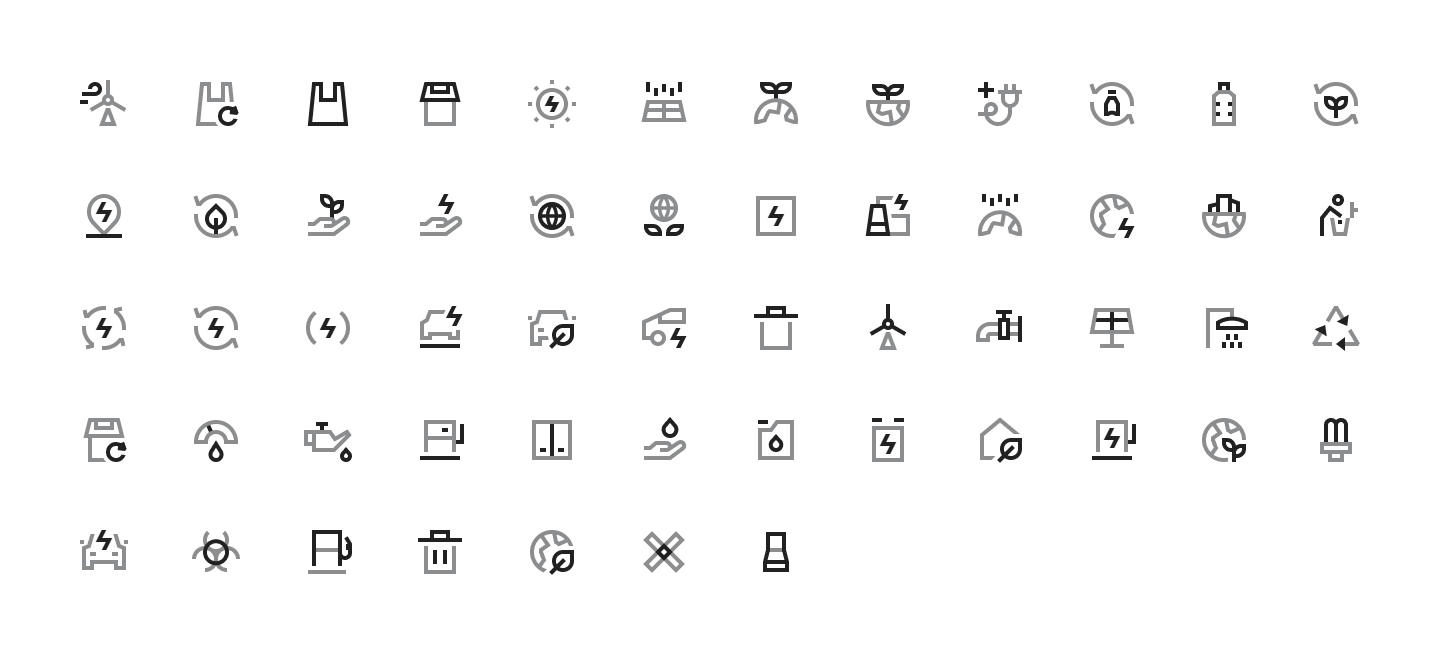 Energy and Environment icons