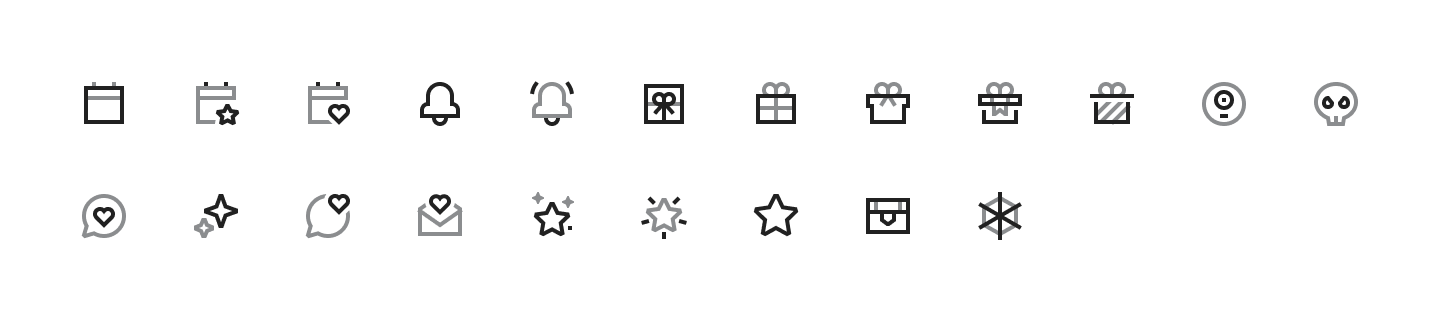 Holidays icons