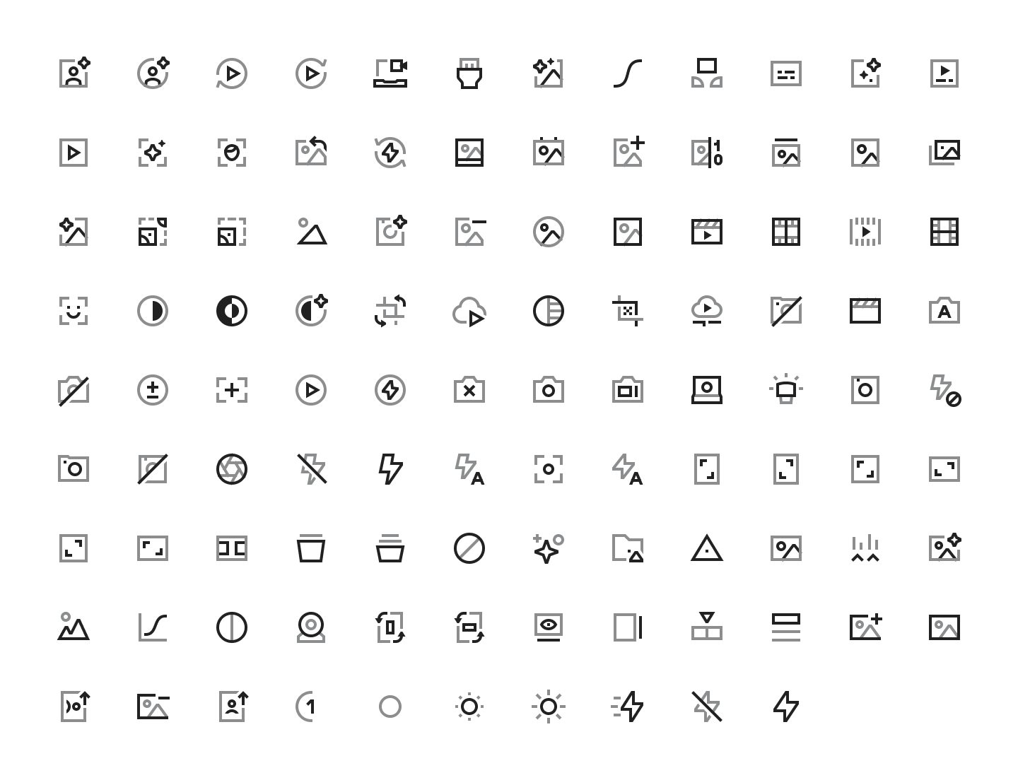 Photography/Video icons