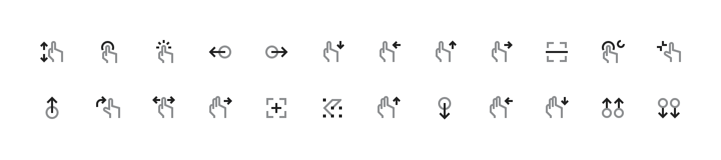 Touch Gestures icons
