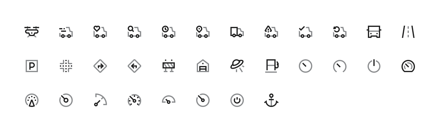 Transportation icons