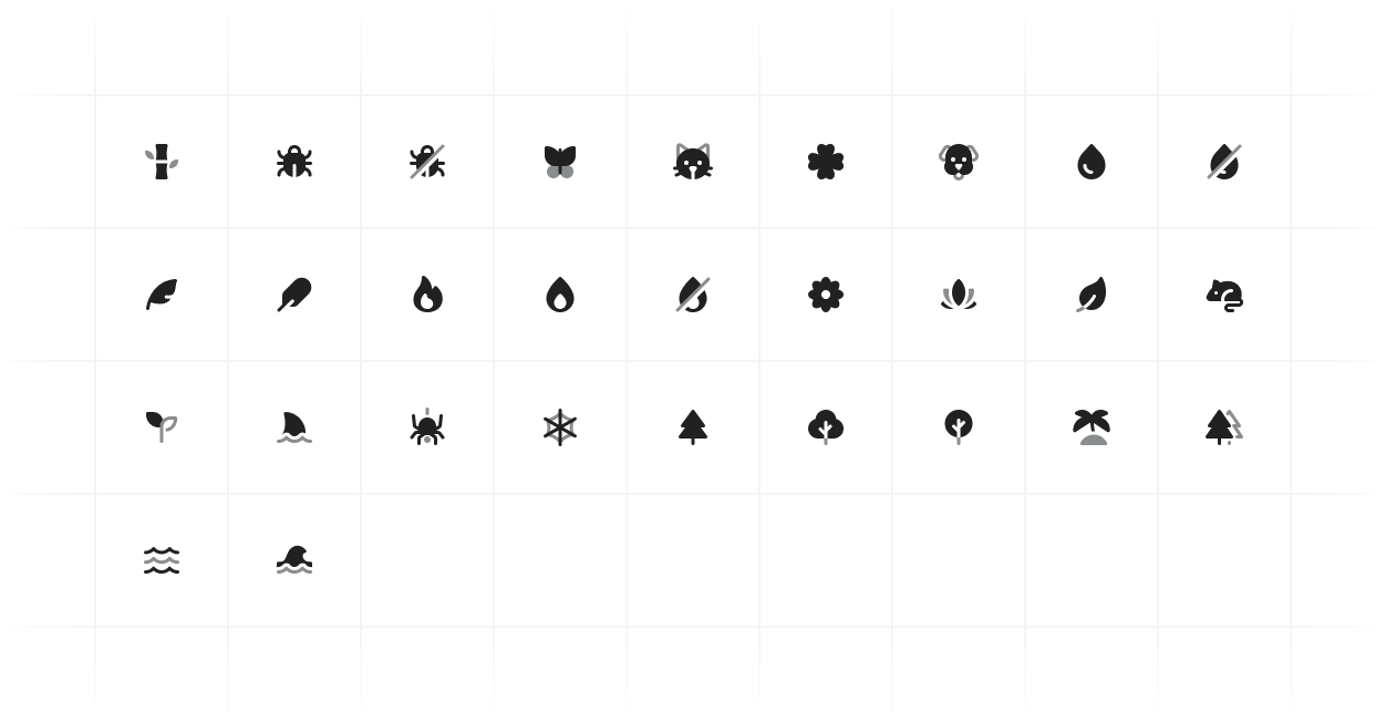 Animals and Nature Icons for UI