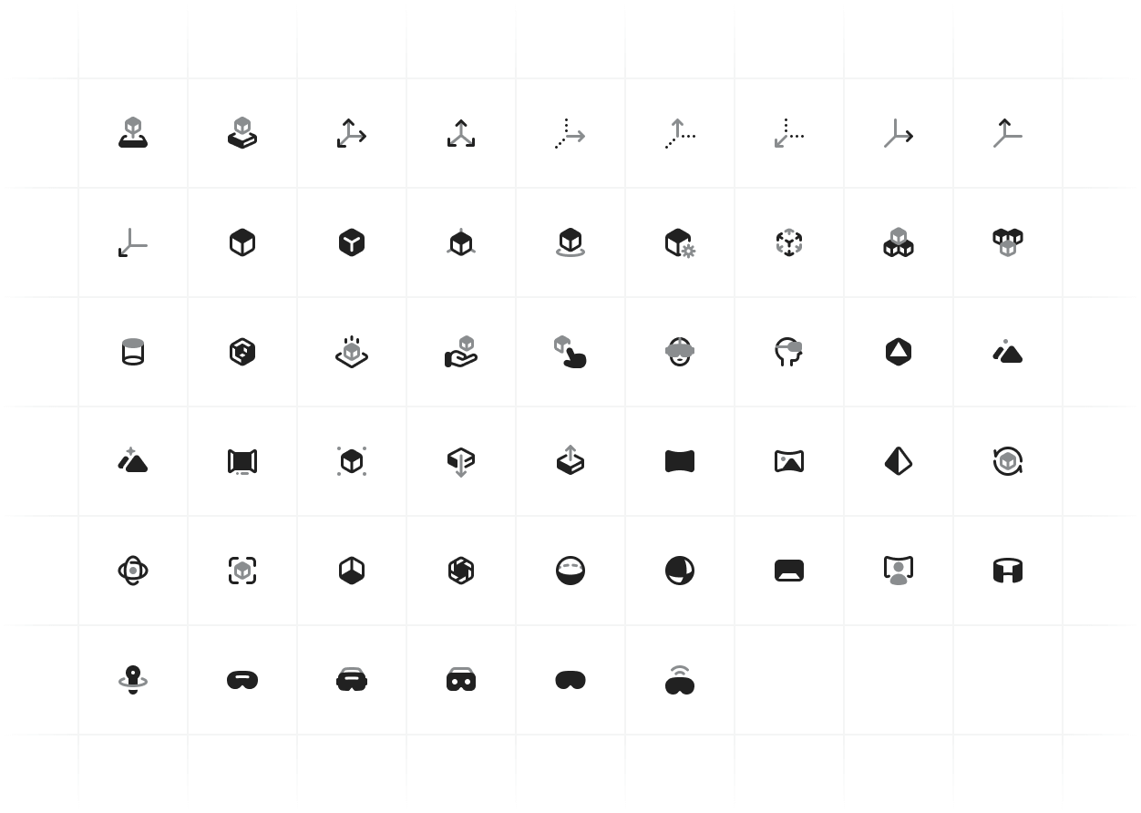 Augmented and Virtual Reality Icons for UI