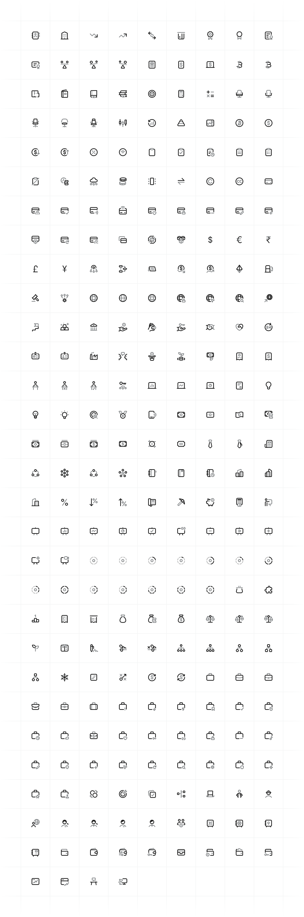 Business and Finance Icons for UI