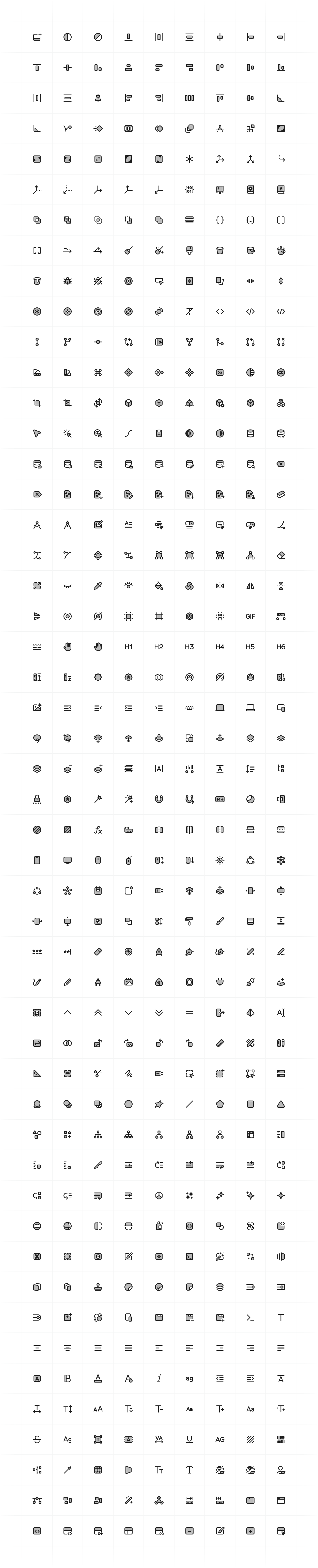Outline Duo Design and Development Icons for UI