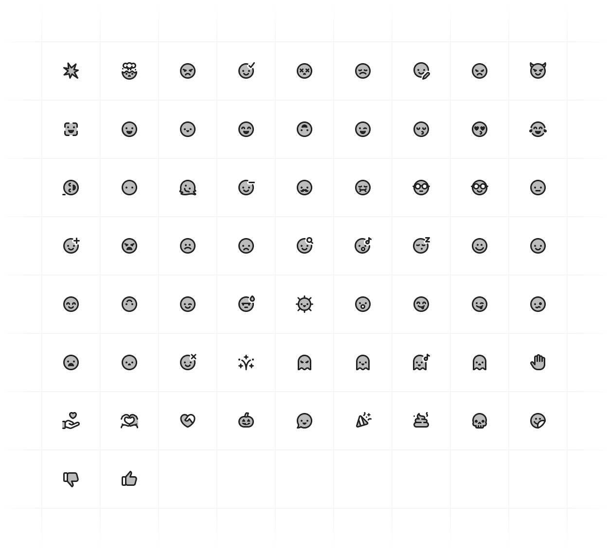 Outline Duo Emoji Icons for UI