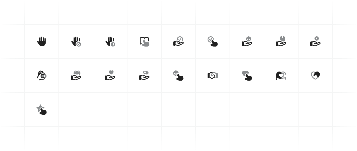 Hands Icons for UI