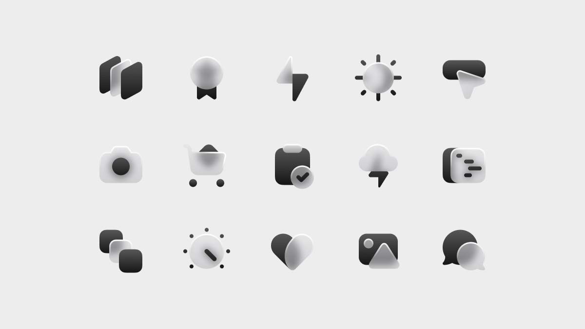 SVG Glass Icons